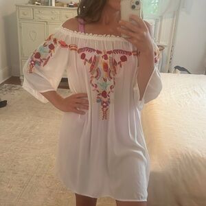 Embroidered floral cotton Dress